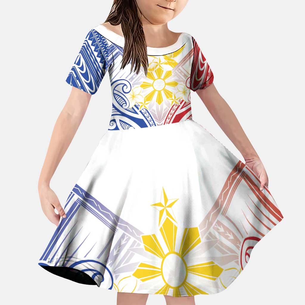 Philippines Tribal Sun Personalized Family Matching Tank Maxi Dress and Hawaiian Shirt Hunting Eagle