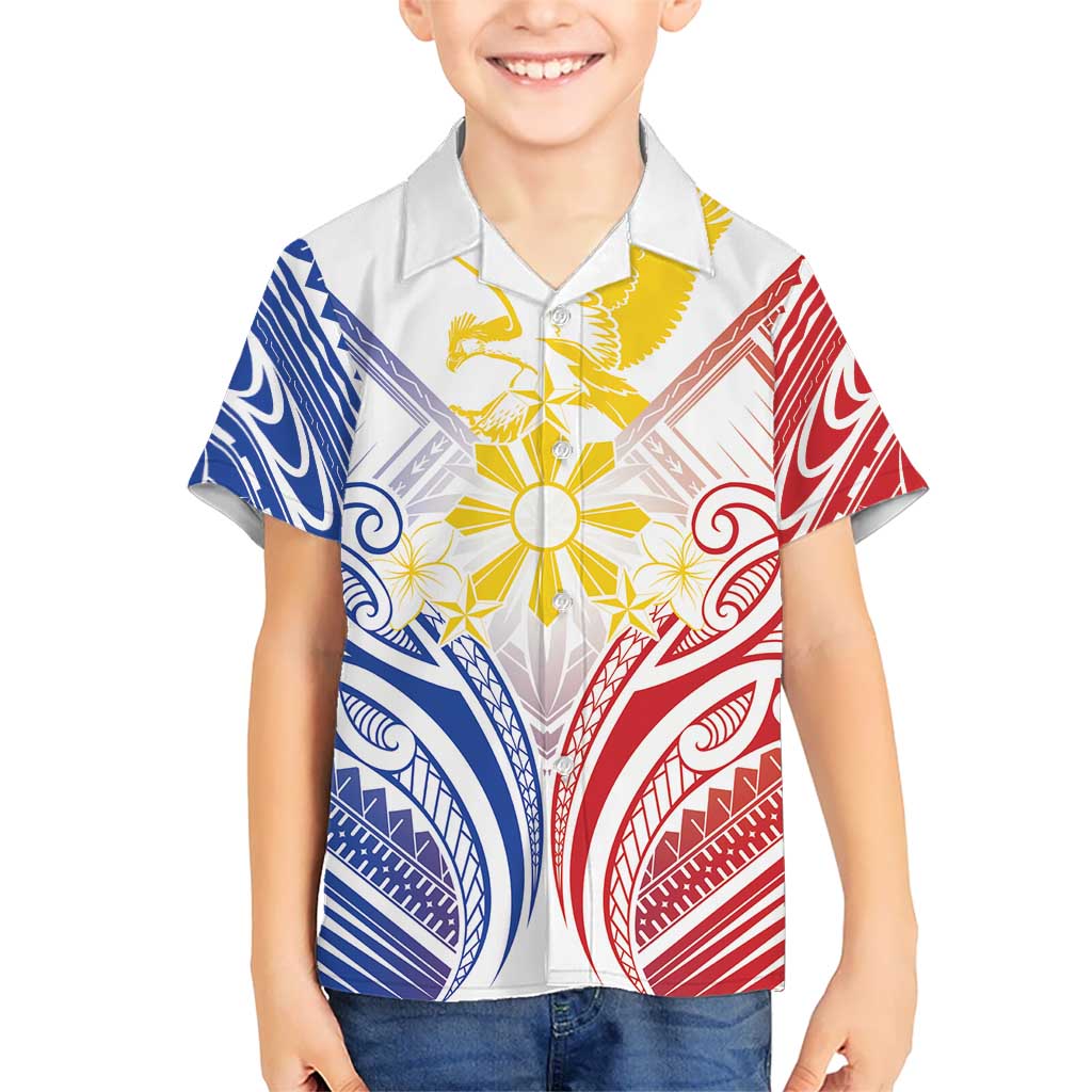 Philippines Tribal Sun Personalized Family Matching Tank Maxi Dress and Hawaiian Shirt Hunting Eagle