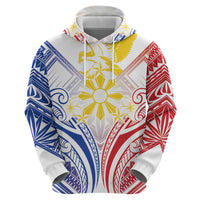 Philippines Tribal Sun Personalized Hoodie Hunting Eagle LT7 - Polynesian Pride