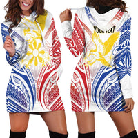 Philippines Tribal Sun Personalized Hoodie Dress Hunting Eagle