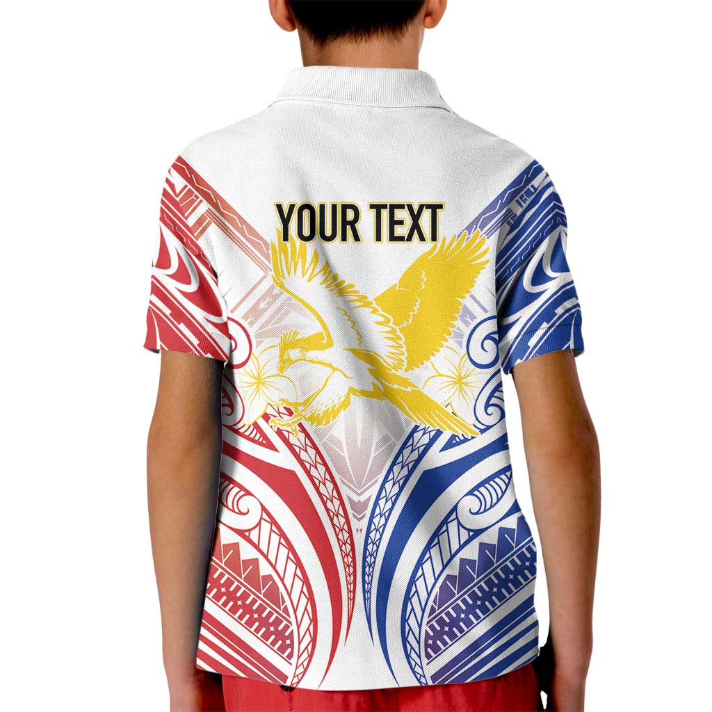 Philippines Tribal Sun Personalized Kid Polo Shirt Hunting Eagle