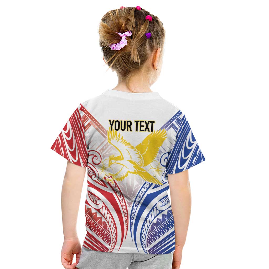 Philippines Tribal Sun Personalized Kid T Shirt Hunting Eagle