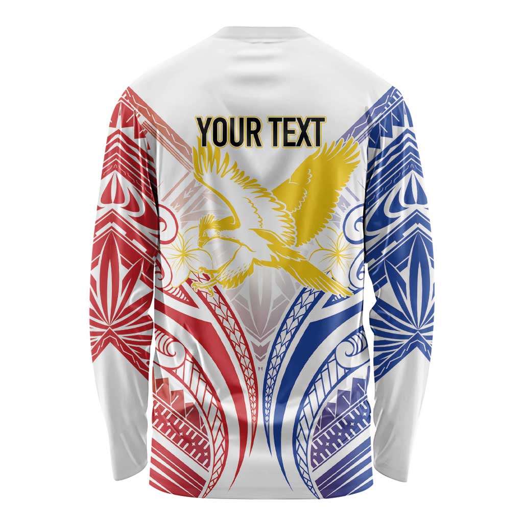 Philippines Tribal Sun Personalized Long Sleeve Shirt Hunting Eagle