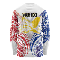 Philippines Tribal Sun Personalized Long Sleeve Shirt Hunting Eagle