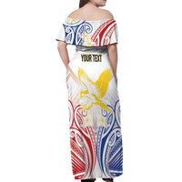 Philippines Tribal Sun Personalized Off Shoulder Maxi Dress Hunting Eagle LT7 - Polynesian Pride