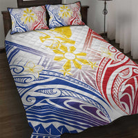 Philippines Tribal Sun Quilt Bed Set Hunting Eagle LT7 White - Polynesian Pride