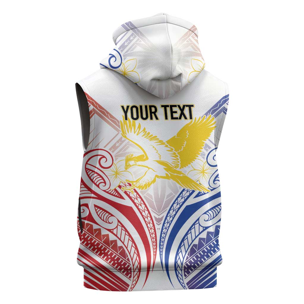 Philippines Tribal Sun Personalized Sleeveless Hoodie Hunting Eagle