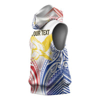 Philippines Tribal Sun Personalized Sleeveless Hoodie Hunting Eagle