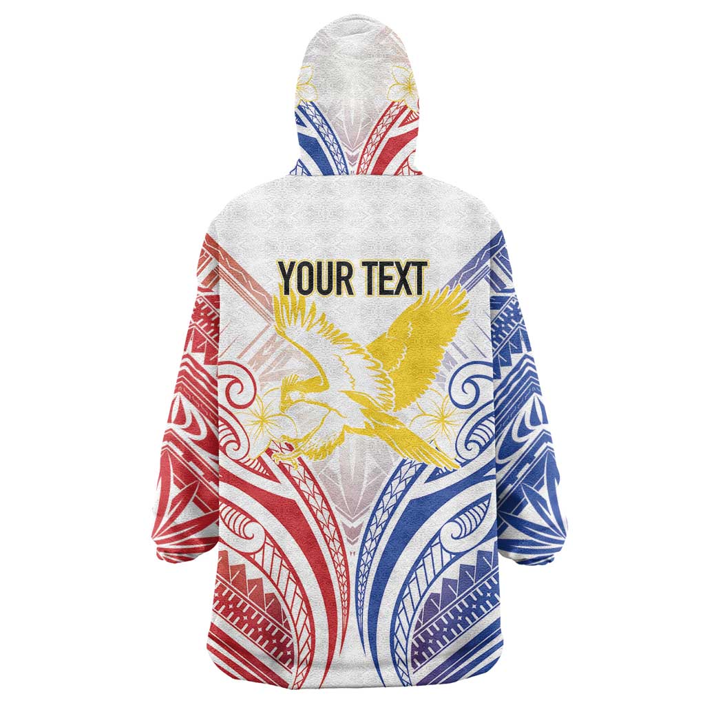 Philippines Tribal Sun Personalized Wearable Blanket Hoodie Hunting Eagle