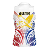 Philippines Tribal Sun Personalized Women Sleeveless Polo Shirt Hunting Eagle LT7 - Polynesian Pride