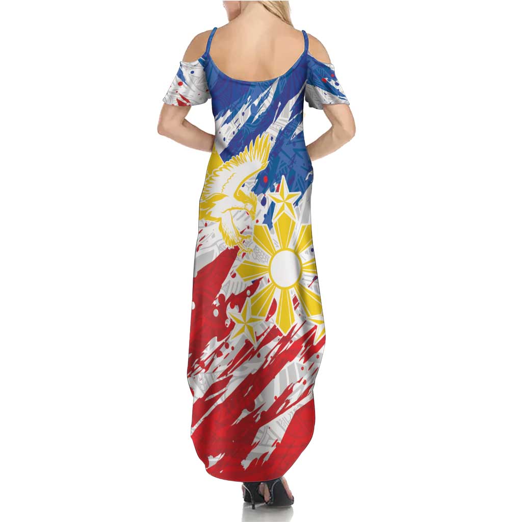 Personalized Filipino Sun and Stars Family Matching Summer Maxi Dress and Hawaiian Shirt Grunge Vibes