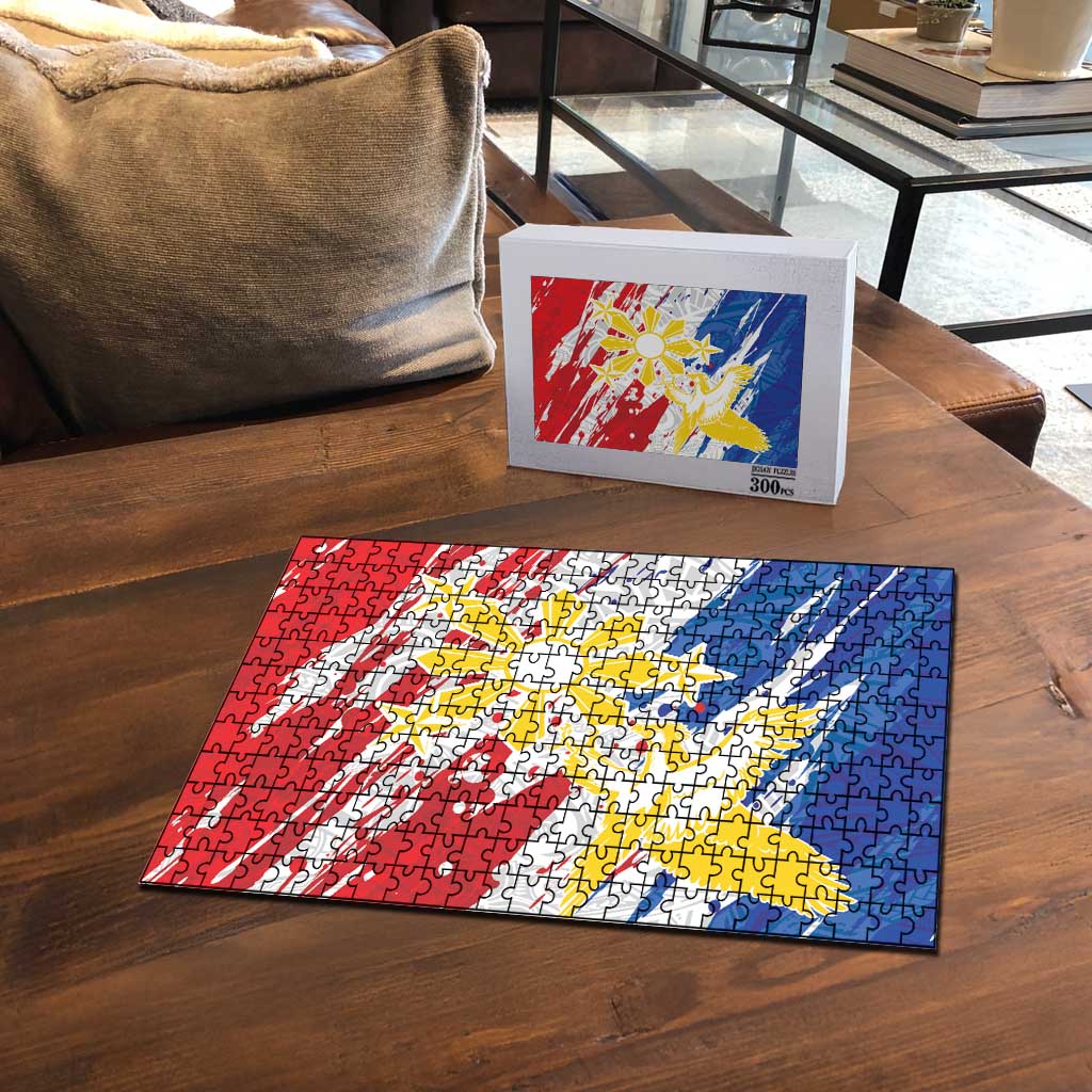Filipino Sun and Stars Puzzle Grunge Vibes