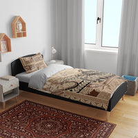 Vaiaso o le Gagana Samoa Bedding Set Siapo Motif Beige