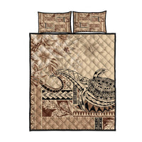 Vaiaso o le Gagana Samoa Quilt Bed Set Siapo Motif Beige