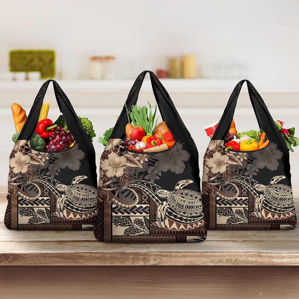 Vaiaso o le Gagana Samoa Grocery Bag Siapo Motif Black