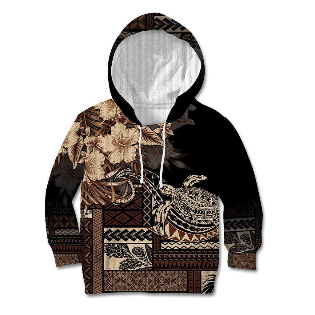 Vaiaso o le Gagana Samoa Kid Hoodie Siapo Motif Black LT7 Hoodie Black - Polynesian Pride