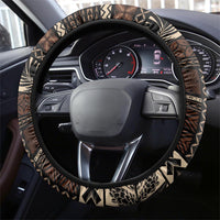 Vaiaso o le Gagana Samoa Steering Wheel Cover Siapo Motif Black LT7 - Polynesian Pride