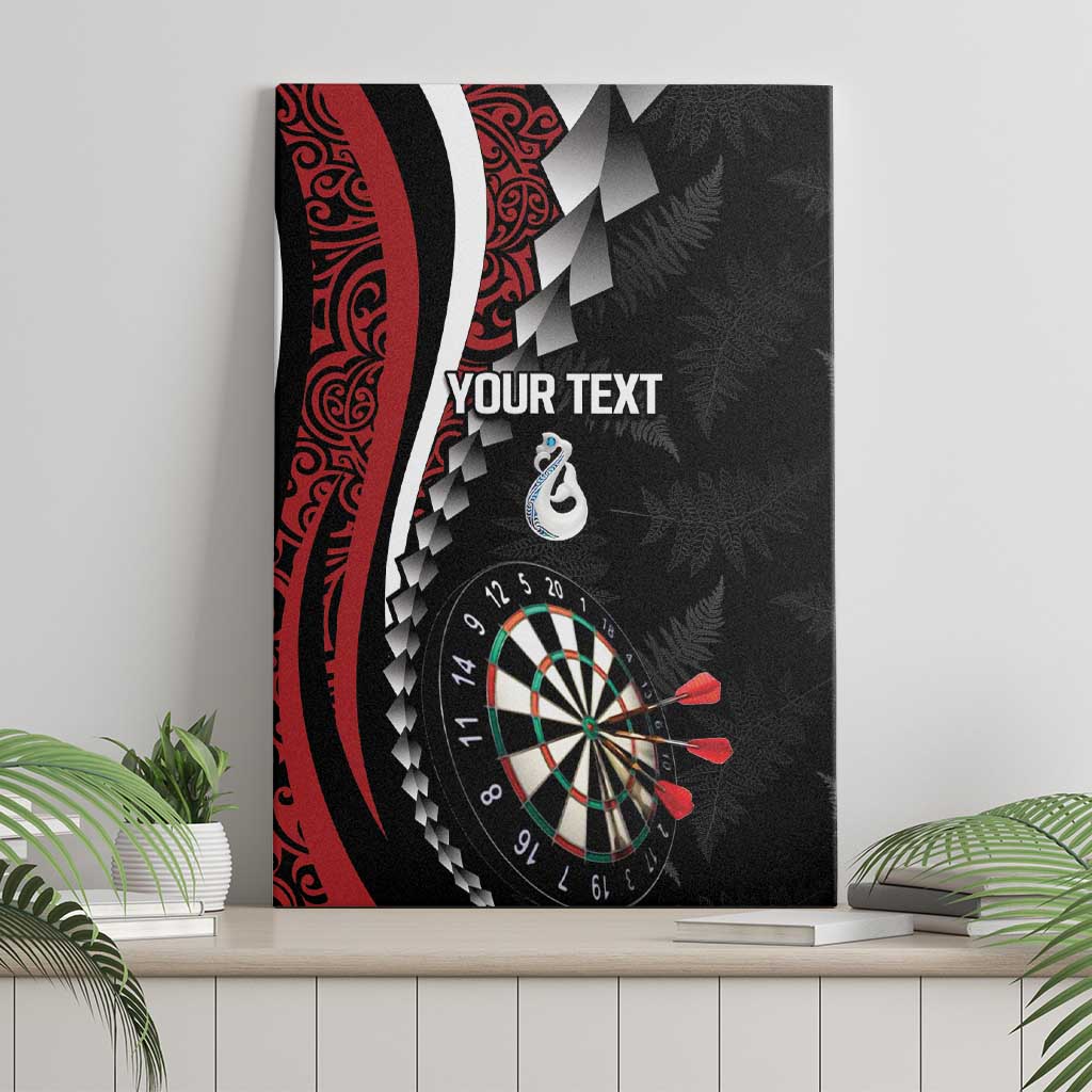 Personalized New Zealand Darts Canvas Wall Art Kowhaiwhai Whero Koiri - Manaia