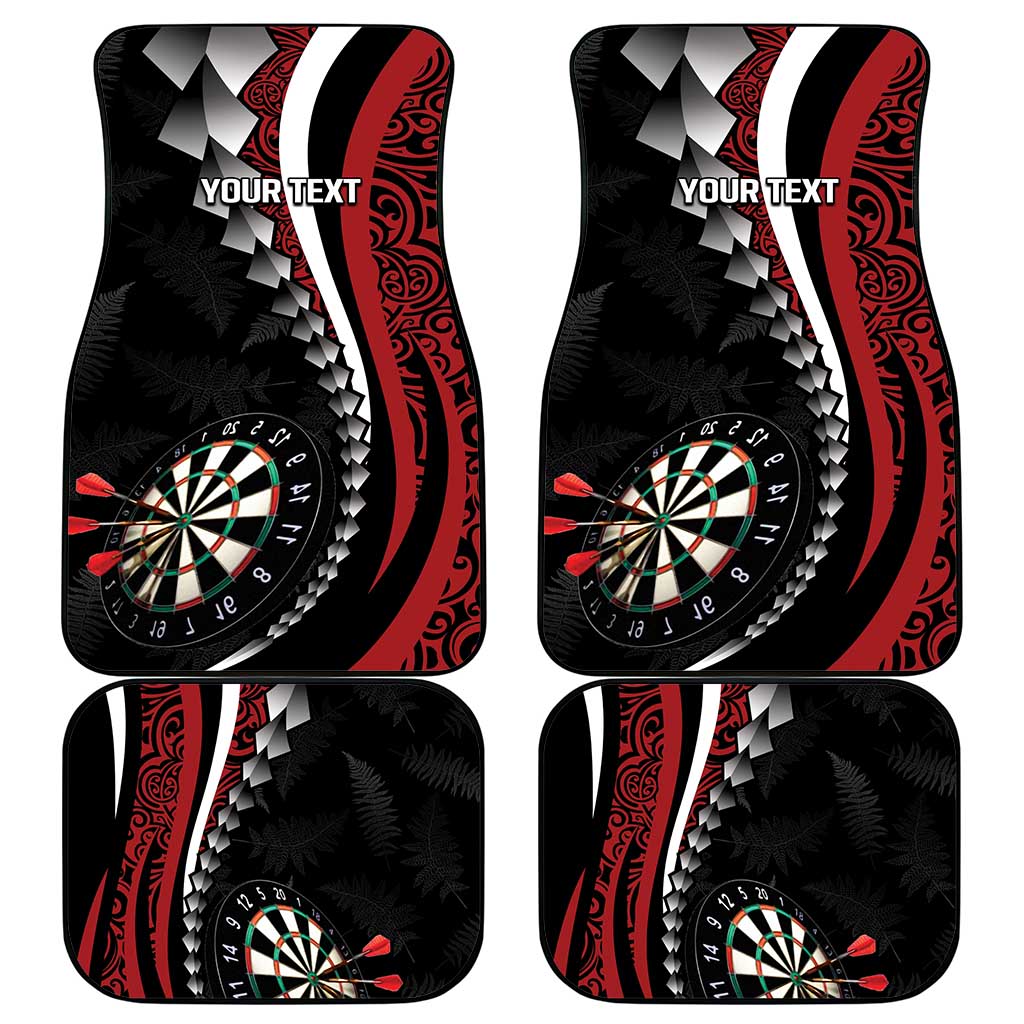 Personalized New Zealand Darts Car Mats Kowhaiwhai Whero Koiri - Manaia