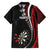 Personalized New Zealand Darts Family Matching Off The Shoulder Long Sleeve Dress and Hawaiian Shirt Kowhaiwhai Whero Koiri - Manaia