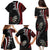 Personalized New Zealand Darts Family Matching Puletasi and Hawaiian Shirt Kowhaiwhai Whero Koiri - Manaia