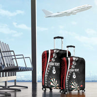 Personalized New Zealand Darts Luggage Cover Kowhaiwhai Whero Koiri - Manaia