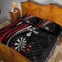 Personalized New Zealand Darts Quilt Bed Set Kowhaiwhai Whero Koiri - Manaia