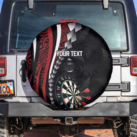 Personalized New Zealand Darts Spare Tire Cover Kowhaiwhai Whero Koiri - Manaia