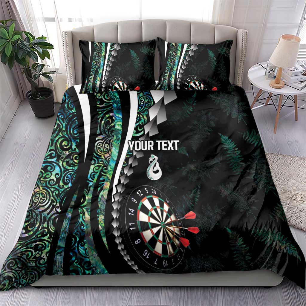 Personalized New Zealand Darts Bedding Set Paua Shell Koiri - Manaia