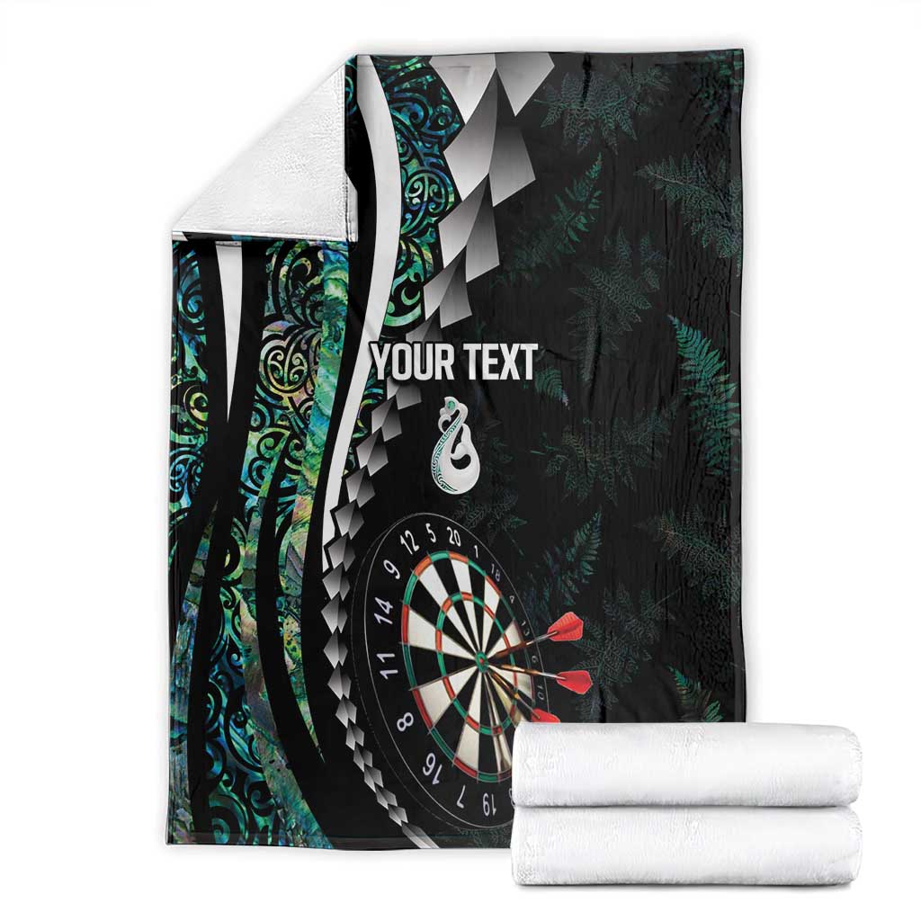 Personalized New Zealand Darts Blanket Paua Shell Koiri - Manaia