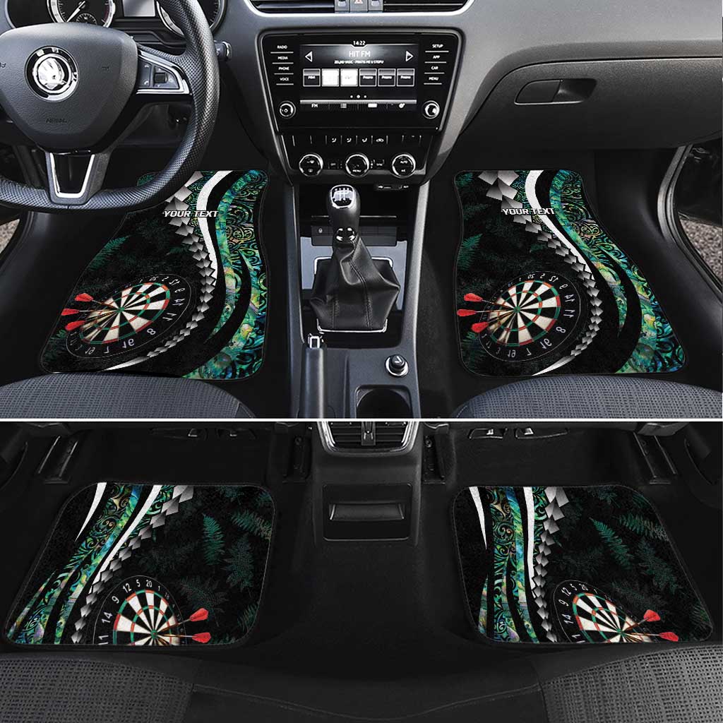 Personalized New Zealand Darts Car Mats Paua Shell Koiri - Manaia
