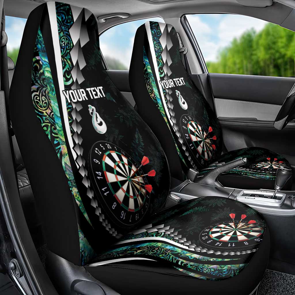 Personalized New Zealand Darts Car Seat Cover Paua Shell Koiri - Manaia