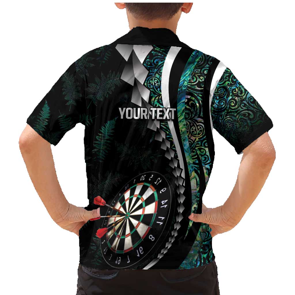 Personalized New Zealand Darts Family Matching Mermaid Dress and Hawaiian Shirt Paua Shell Koiri - Manaia