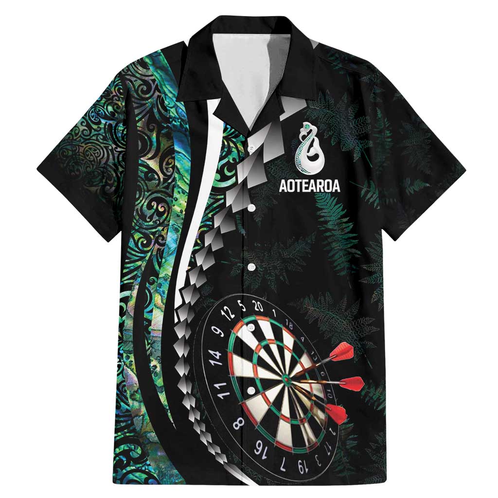 Personalized New Zealand Darts Family Matching Mermaid Dress and Hawaiian Shirt Paua Shell Koiri - Manaia