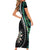 Personalized New Zealand Darts Family Matching Short Sleeve Bodycon Dress and Hawaiian Shirt Paua Shell Koiri - Manaia