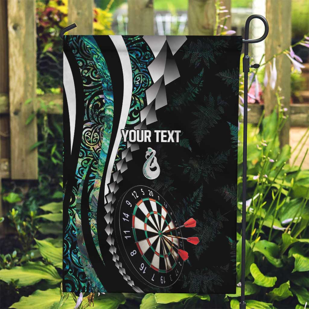 Personalized New Zealand Darts Garden Flag Paua Shell Koiri - Manaia