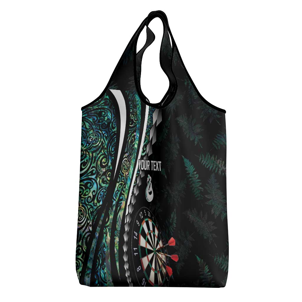 Personalized New Zealand Darts Grocery Bag Paua Shell Koiri - Manaia