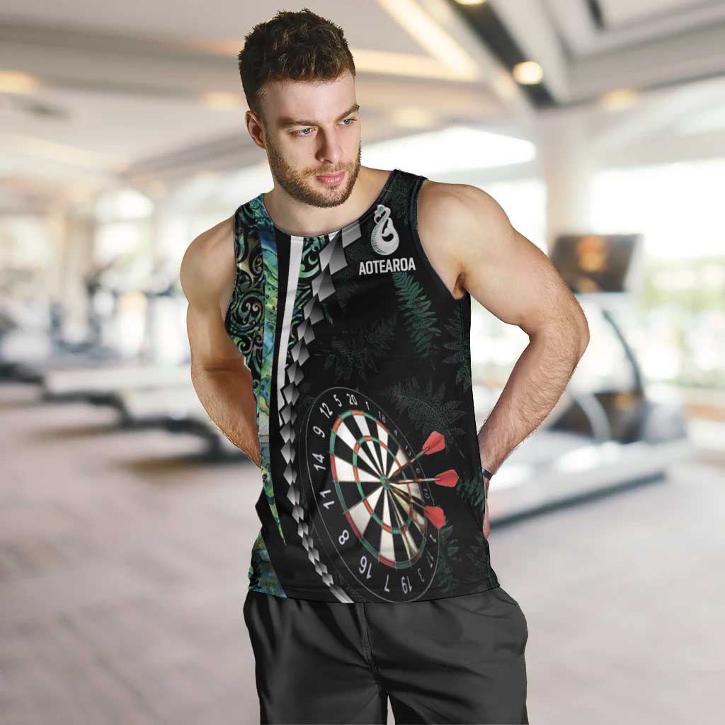 Personalized New Zealand Darts Men Tank Top Paua Shell Koiri - Manaia