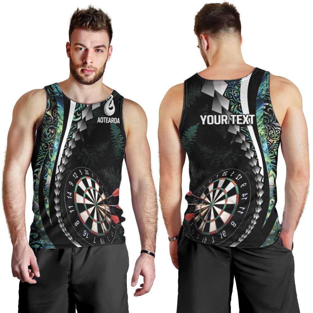 Personalized New Zealand Darts Men Tank Top Paua Shell Koiri - Manaia