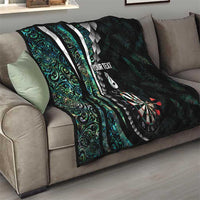 Personalized New Zealand Darts Quilt Paua Shell Koiri - Manaia