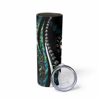Personalized New Zealand Darts Skinny Tumbler Paua Shell Koiri - Manaia