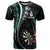 Personalized New Zealand Darts T Shirt Paua Shell Koiri - Manaia
