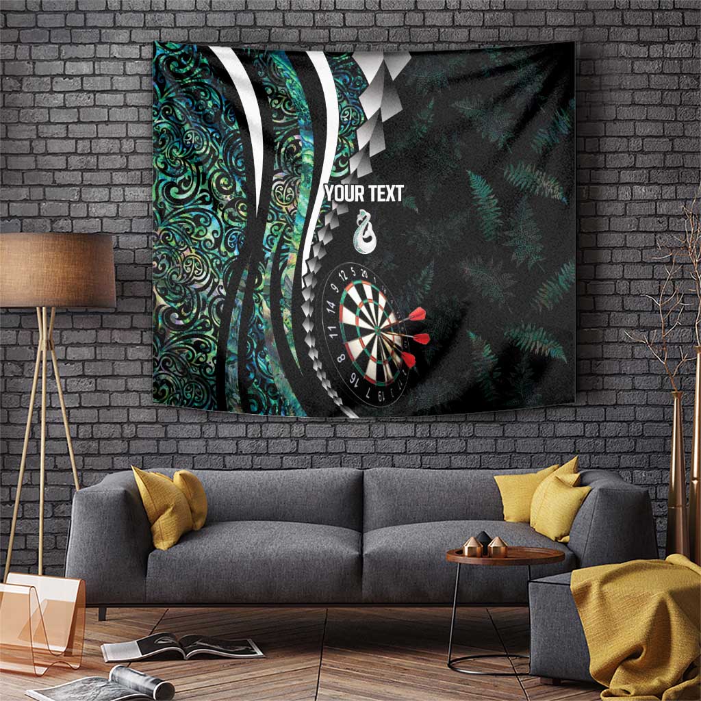 Personalized New Zealand Darts Tapestry Paua Shell Koiri - Manaia