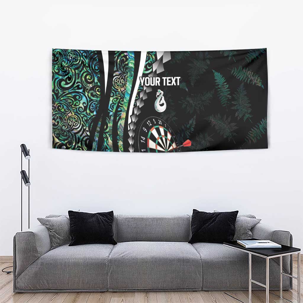 Personalized New Zealand Darts Tapestry Paua Shell Koiri - Manaia