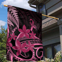 Aotearoa Maori Garden Flag Pink Fern Ribbons on Black - Polynesian Pride