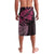 Aotearoa Maori Lavalava Pink Fern Ribbons on Black - Polynesian Pride