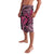 Aotearoa Maori Lavalava Pink Fern Ribbons on Black - Polynesian Pride
