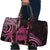Aotearoa Maori Travel Bag Pink Fern Ribbons on Black - Polynesian Pride