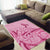 Aotearoa Maori Area Rug Pink Fern Ribbons - Polynesian Pride