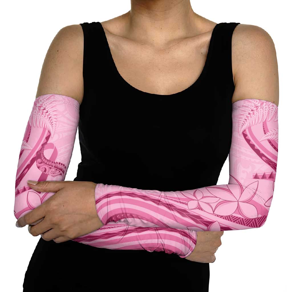 Aotearoa Maori Arm Sleeves Pink Fern Ribbons - Polynesian Pride